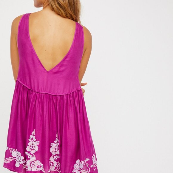 Aida Slip Dress in Fuschia Pink by Free People - Size Small - Picture 7 of 11